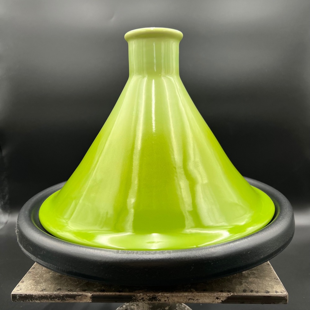 Le Creuset 2.5qt MoroccanTagine Kiwi Green Enameled Cast Iron Rare Cookware 12in